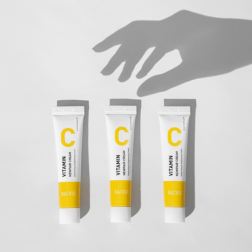 фото Nacific крем выравнивающий тон лица с витамином с и центеллой азиатской vitamin c newpair cream