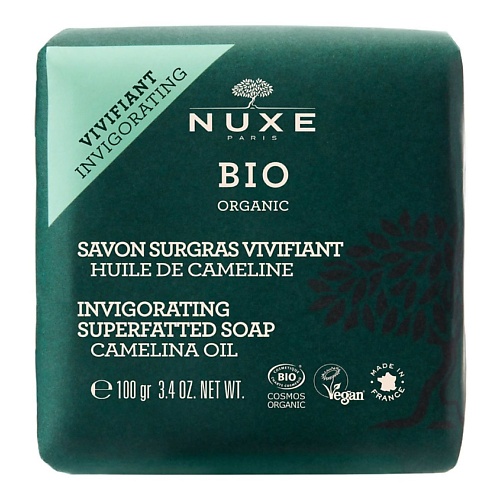 NUXE Мыло для тела для нормальной кожи Bio Organic Invigorating Superflatted Soap nuxe prodigieuse очное сухое масло 50 мл