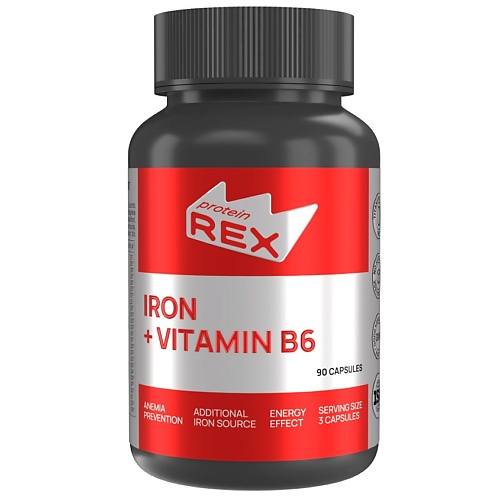 Капсула PROTEIN REX Железо + витамин B6 "Iron + Vitamin B6"