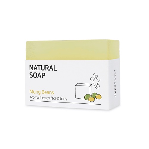 PUREFORET Мыло твёрдое с бобами мунг Natural Soap Mung Beans jo malone london мыло red roses soap michael angove