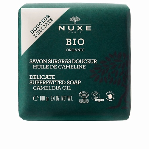 NUXE Мыло очищающее для чувствительной кожи лица и тела Bio Organic Delicate Superfatted Soap nuxe маска детокс для сияния кожи bio organic sesame seeds