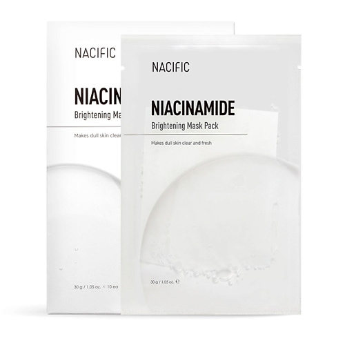 NACIFIC Маска тканевая выравнивающая тон лица с ниацинамидом Niacinamide Brightening Mask Pack jkosmec тканевая маска для лица с экстрактом кокоса ultimate hydrating 25