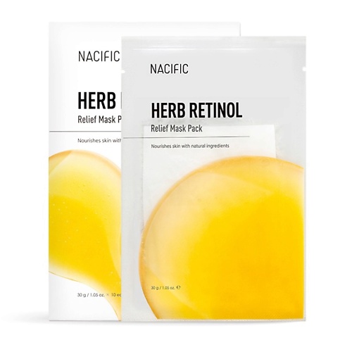 NACIFIC Маска тканевая питательная с ретинолом и экстрактом трав Herb Retinol Relief Mask Pack tonymoly маска тканевая для лица питательная с экстрактом авокадо