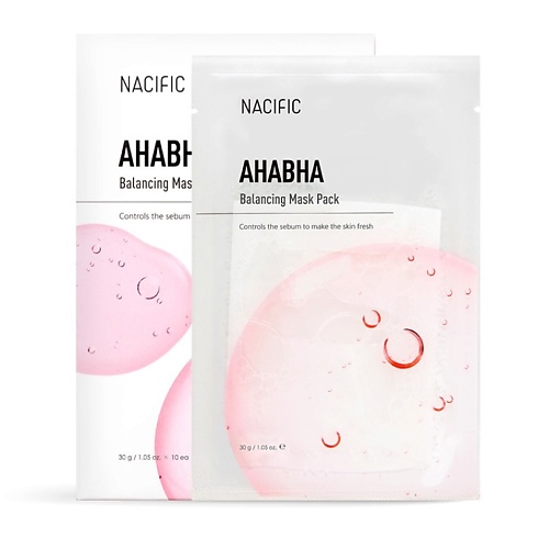 NACIFIC Маска тканевая очищающая с кислотами AhaBha Balancing Mask Pack glamglow очищающая тканевая маска для лица glamglow bubble sheet mask