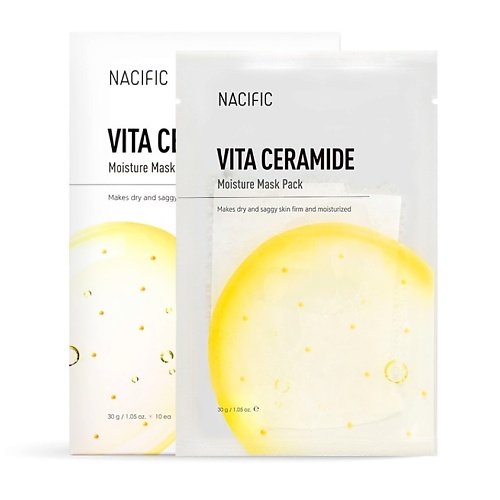 NACIFIC Маска тканевая увлажняющая с витамином С Vita Ceramide Moisture Mask Pack aravia laboratories маска для лица с антиоксидантным комплексом antioxidant vita mask