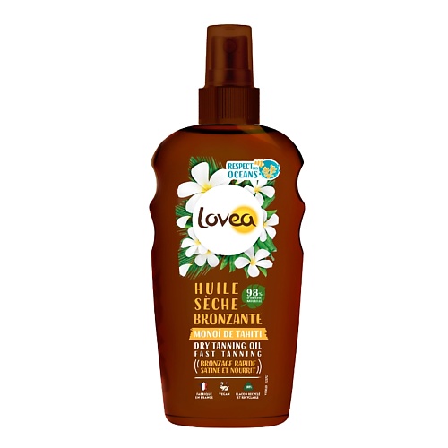 LOVEA Масло - бронзатор для тела сухое Dry Tanning Oil флюид для тела увлажнение и защита hydration and protection for tanning