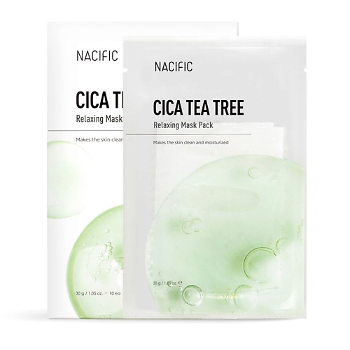 NACIFIC Маска тканевая успокаивающая с центеллой азиатской и чайным деревом Cica Tea Tree Relaxing Mask Pack dr ceuracle тканевая маска с прополисом antioxidant mask 30 мл