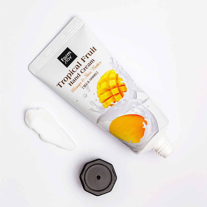 фото Farmstay крем для рук с манго и маслом ши mango & shea butter tropical fruit hand cream