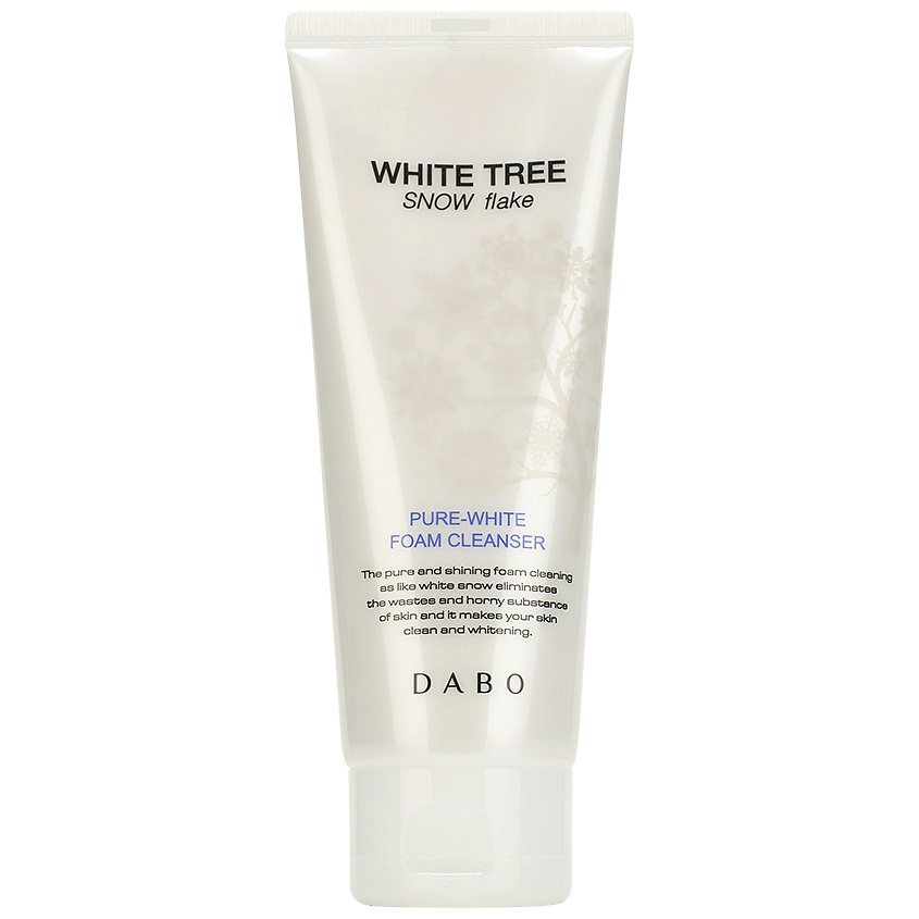 фото Dabo пенка для умывания для глубокого очищения пор white tree snow flake pure-white foam cleanser