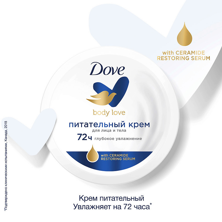 фото Dove крем питательный лица и тела body love restoring serum