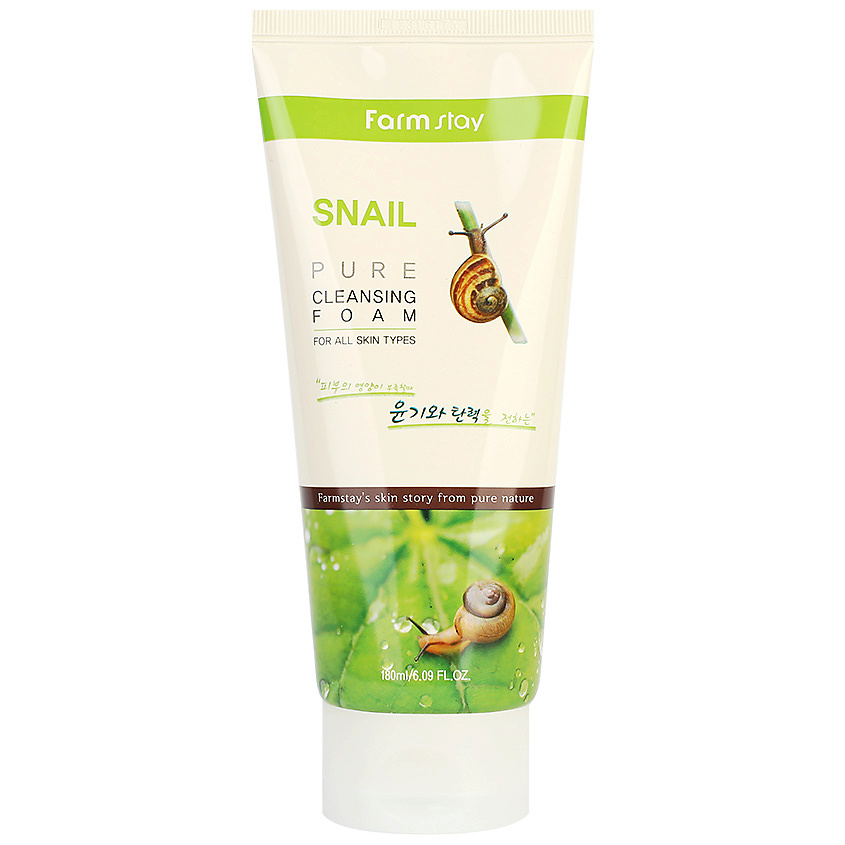 фото Farmstay пенка для умывания очищающая с муцином улитки snail pure cleansing foam