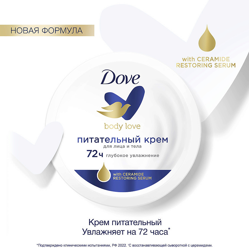 фото Dove крем питательный лица и тела body love restoring serum