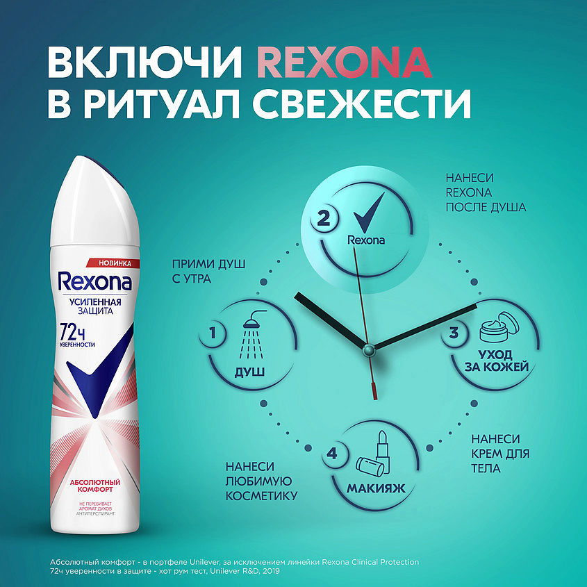 фото Rexona дезодорант-антиперспирант аэрозоль усиленная защита абсолютный комфорт