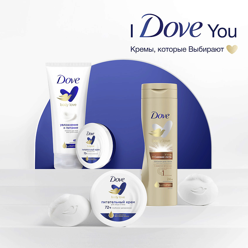 фото Dove крем питательный лица и тела body love restoring serum