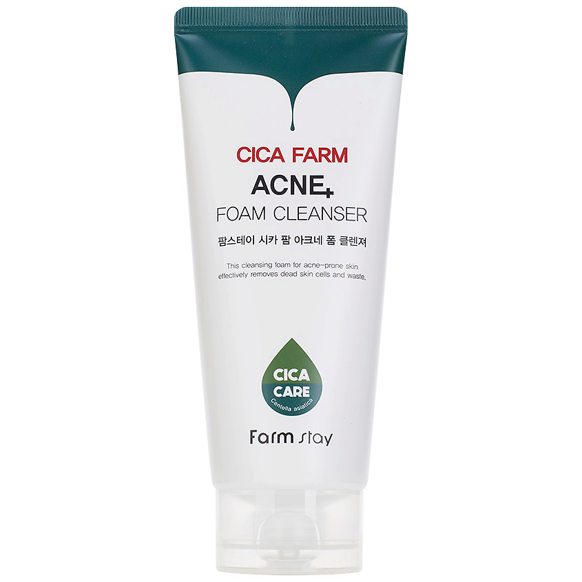 фото Farmstay пенка для умывания очищающая с центеллой азиатской cica farm acne foam cleanser