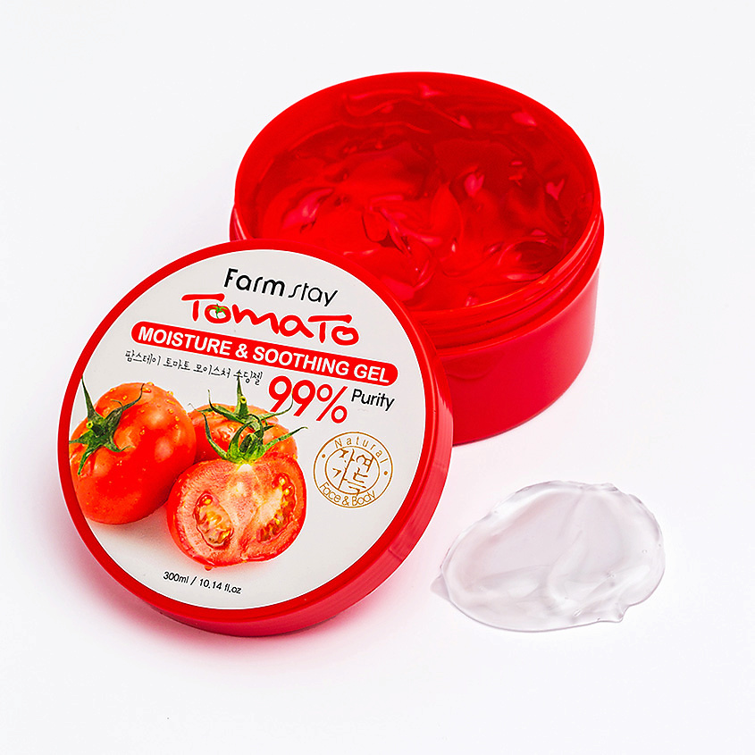 фото Farmstay гель для лица увлажняющий успокаивающий с экстрактом томата tomato moisture & soothing gel