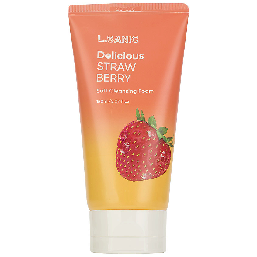 фото Lsanic пенка для умывания очищающая с экстрактом клубники delicious strawberry soft cleansing foam