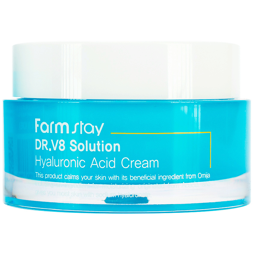 фото Farmstay крем для лица с гиалуроновой кислотой dr.v8 solution hyaluronic acid cream