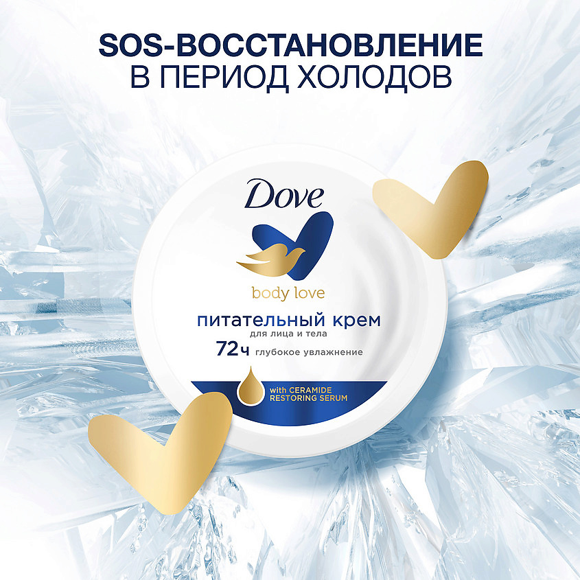 фото Dove крем питательный лица и тела body love restoring serum