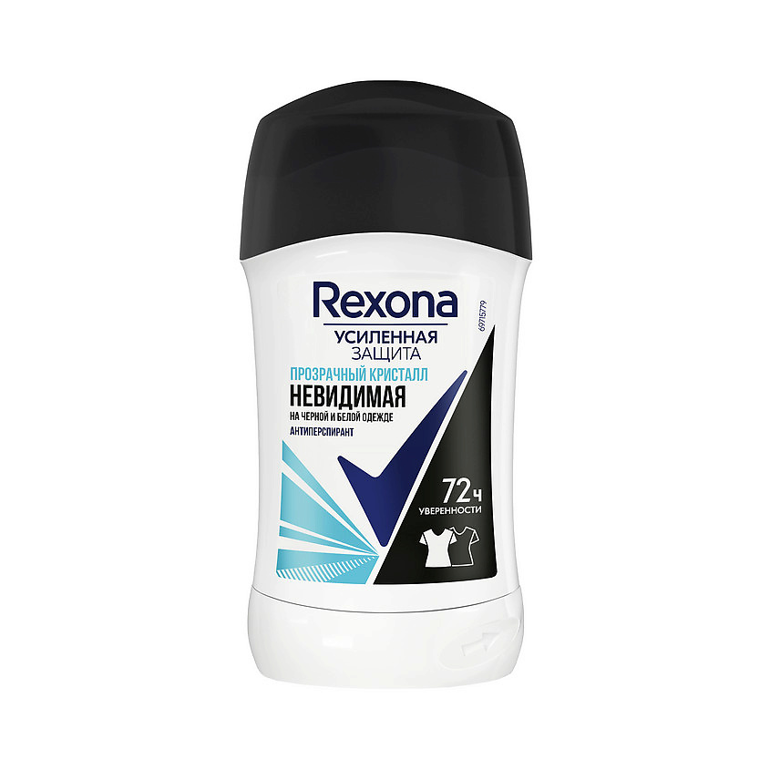 фото Rexona дезодорант- антиперспирант карандаш усиленная защита невидимая прозрачный кристалл