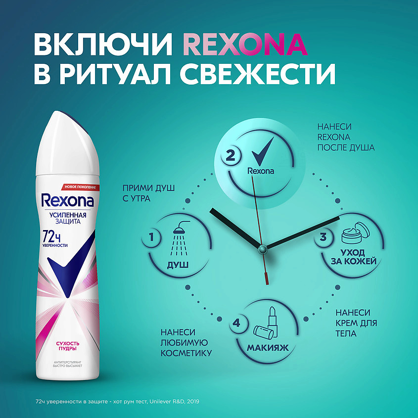 фото Rexona дезодорант-антиперспирант аэрозоль усиленная защита сухость пудры