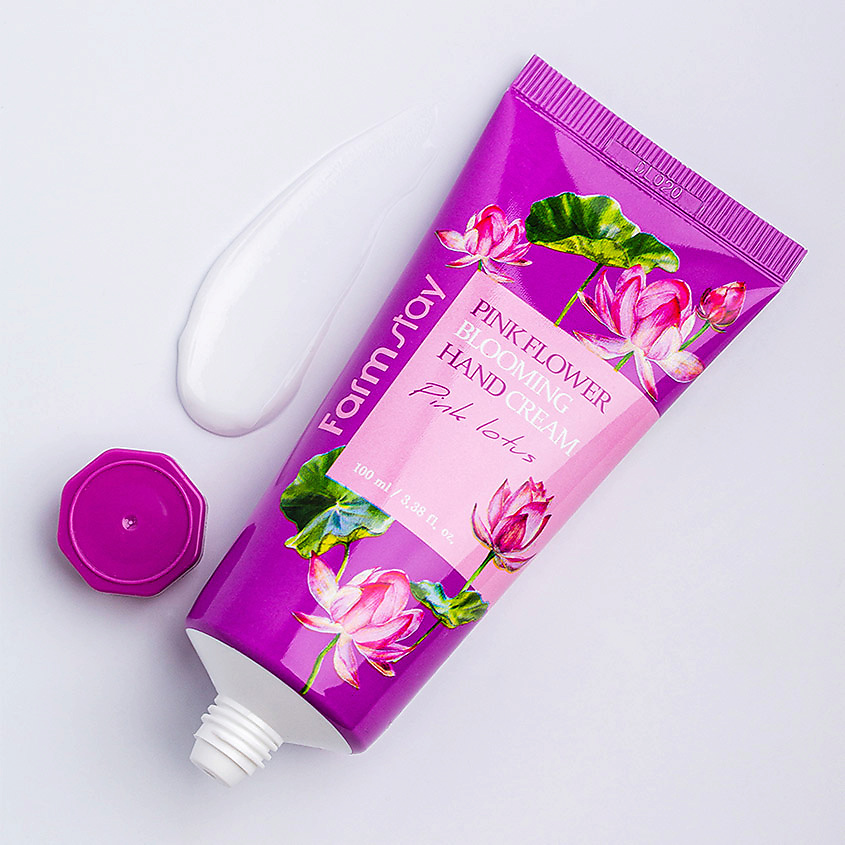 фото Farmstay крем для рук с экстрактом розового лотоса pink lotos pink flower blooming hand cream