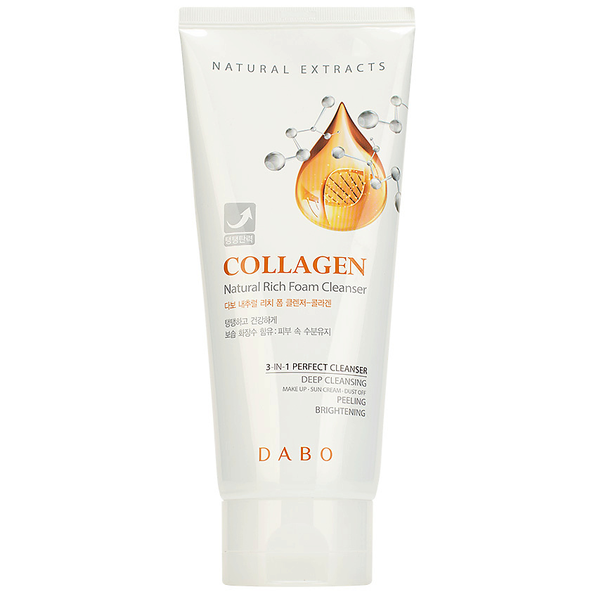 фото Dabo пенка для умывания c коллагеном collagen natural rich foam cleanser