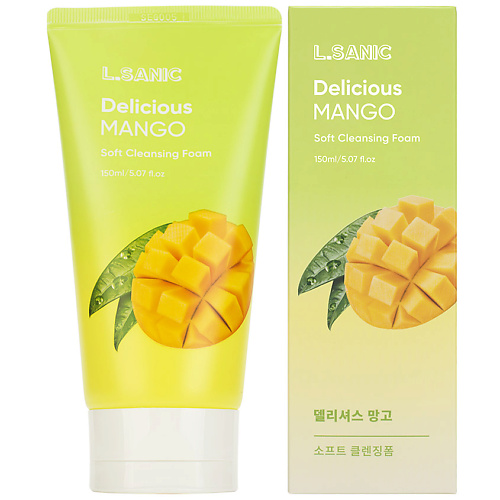 фото Lsanic пенка для умывания очищающая с экстрактом манго delicious mango soft cleansing foam