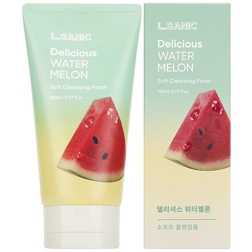 фото Lsanic пенка для умывания очищающая с экстрактом арбуза delicious watermelon soft cleansing foam