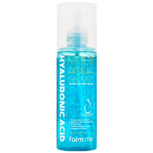 фото Farmstay гель-спрей для лица с гиалуроновой кислотой hyaluronic acid multi aqua gel mist