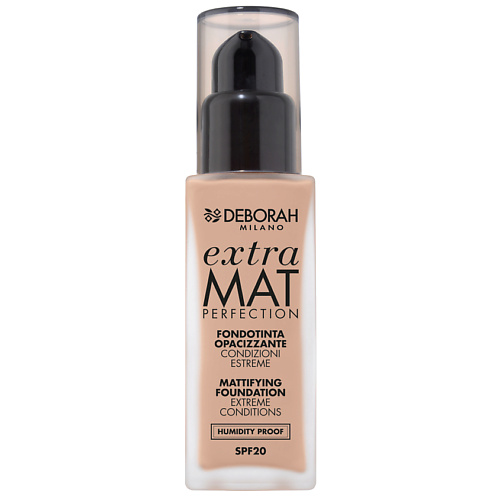 фото Deborah milano тональная основа матирующая extra mat perfection mattifying foundation