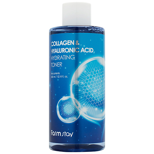 FARMSTAY Тонер для лица увлажняющий с гиалуроновой кислотой и коллагеном Collagen & Hyaluronic Acid Hydrating Toner