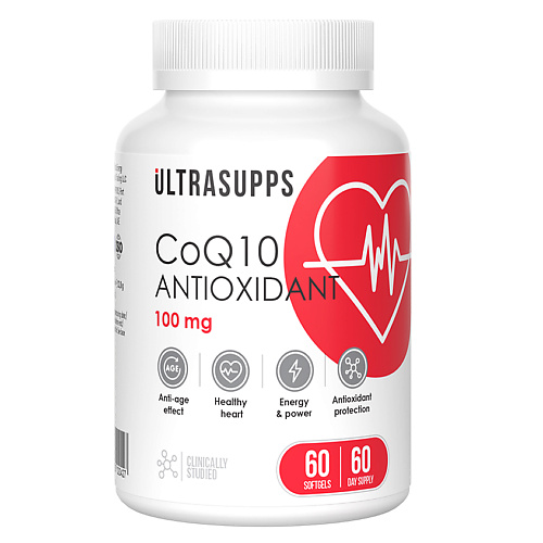 фото Ultrasupps антиоксидантный комплекс coenzyme q10 antioxidant