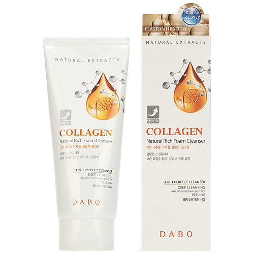 фото Dabo пенка для умывания c коллагеном collagen natural rich foam cleanser