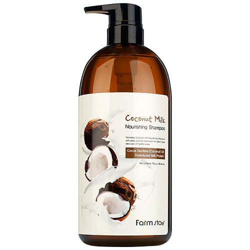 Шампунь для волос FARMSTAY Шампунь питательный с кокосовым маслом Coconut Milk Nourishing Shampoo