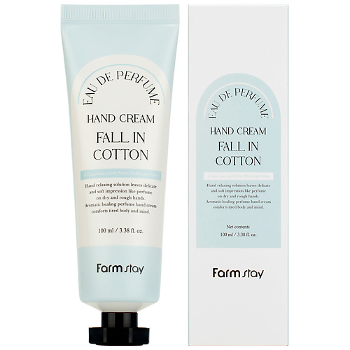 фото Farmstay крем для рук парфюмированный с экстрактом хлопка fall in cotton hand cream