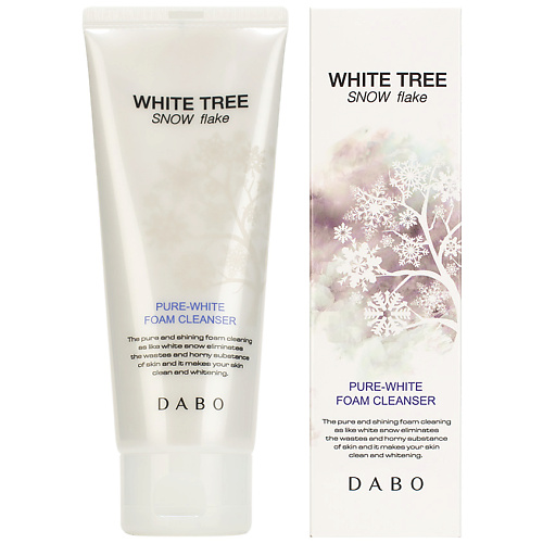фото Dabo пенка для умывания для глубокого очищения пор white tree snow flake pure-white foam cleanser