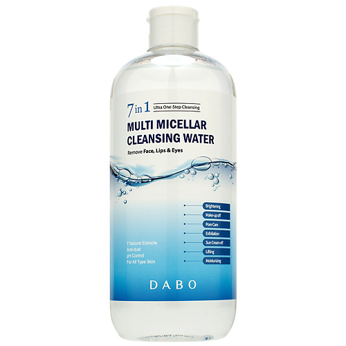 Мицеллярная вода DABO Вода мицеллярная с растительным комплексом Multi Micellar 7 in 1 Cleansing Water