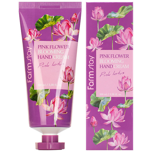 фото Farmstay крем для рук с экстрактом розового лотоса pink lotos pink flower blooming hand cream