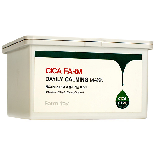 фото Farmstay маска для лица успокаивающая тканевая с центеллой азиатской cica farm dayily calming mask