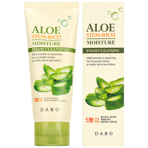 фото Dabo пенка для умывания с экстрактом алоэ aloe stem-rich moisture foam cleansing