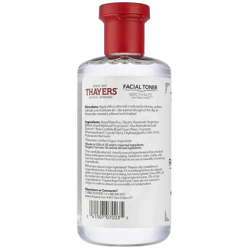 фото Thayers тонер для лица без спирта с гамамелисом и лавандой witch hazel lavender facial toner