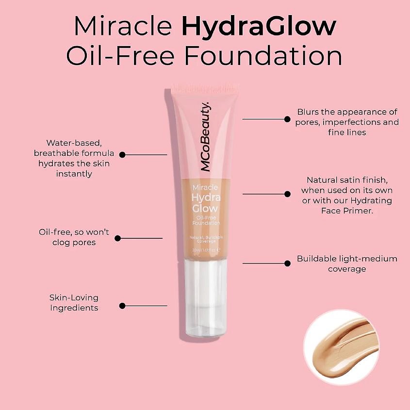 фото Mcobeauty тональное средство увлажняющее miracle hydra glow oil-free foundation