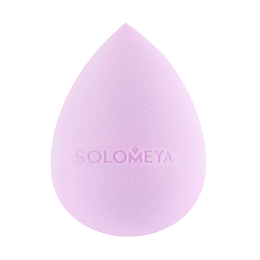 фото Solomeya косметический спонж для макияжа, меняющий цвет color changing blending sponge purple-pink