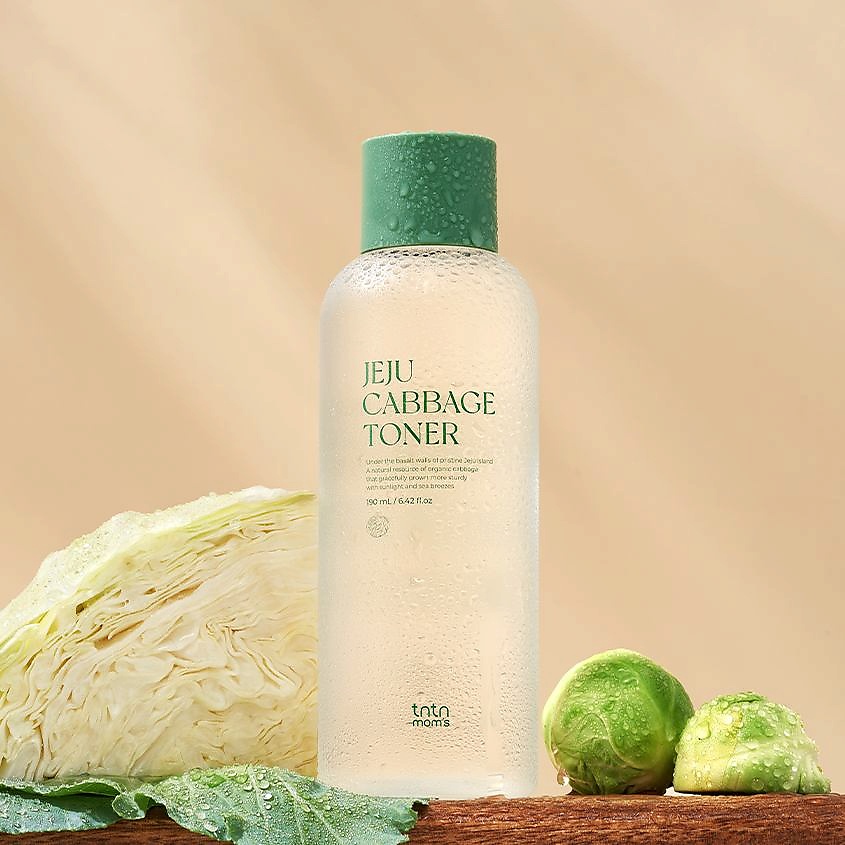 фото Tntnmom's тонер для лица натуральный с экстрактом капусты jeju cabbage toner