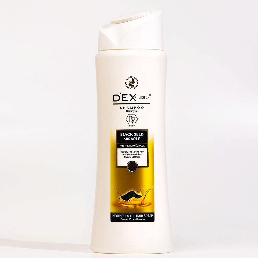 фото Dexclusive шампунь для волос черный тмин black seed miracle shampoo