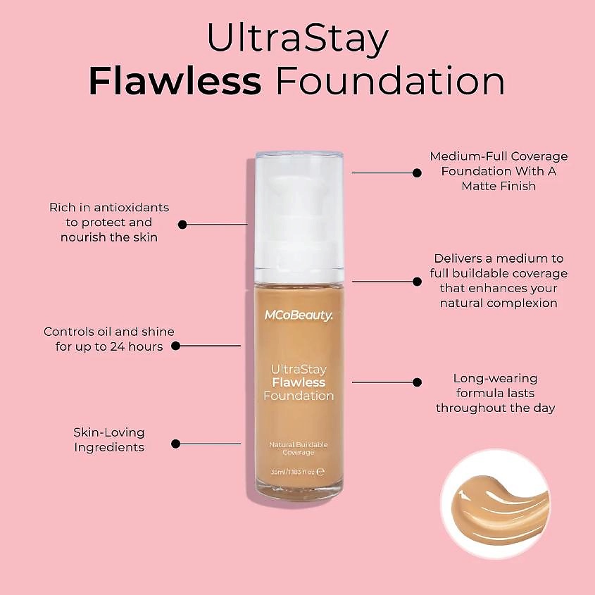 фото Mcobeauty тональное средство ultrastay flawless foundation