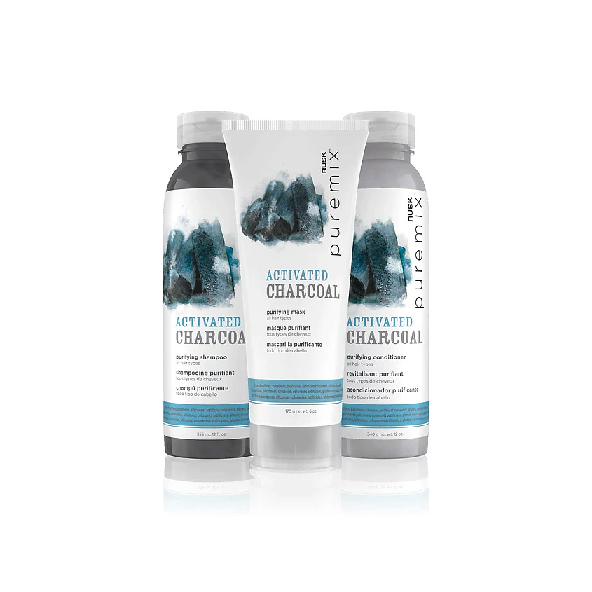 фото Rusk кондиционер для волос с активированным углем puremix activated charcoal purifying conditioner