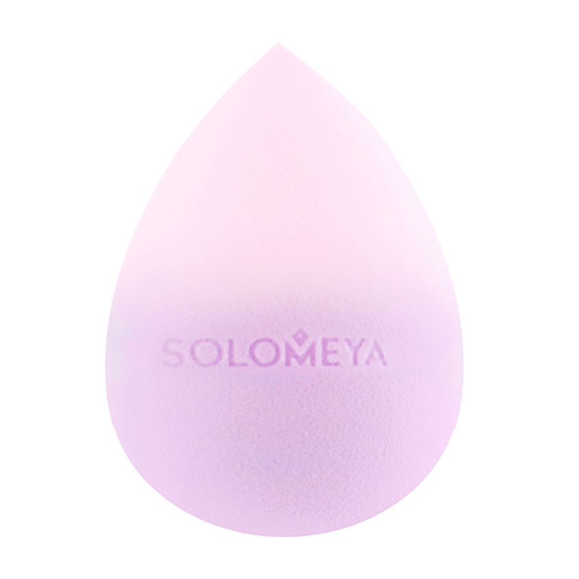 фото Solomeya косметический спонж для макияжа, меняющий цвет color changing blending sponge purple-pink