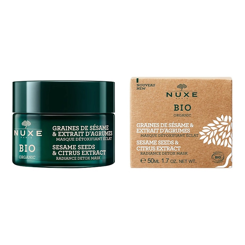 фото Nuxe маска-детокс для сияния кожи bio organic sesame seeds & citrus extract radiance detox mask